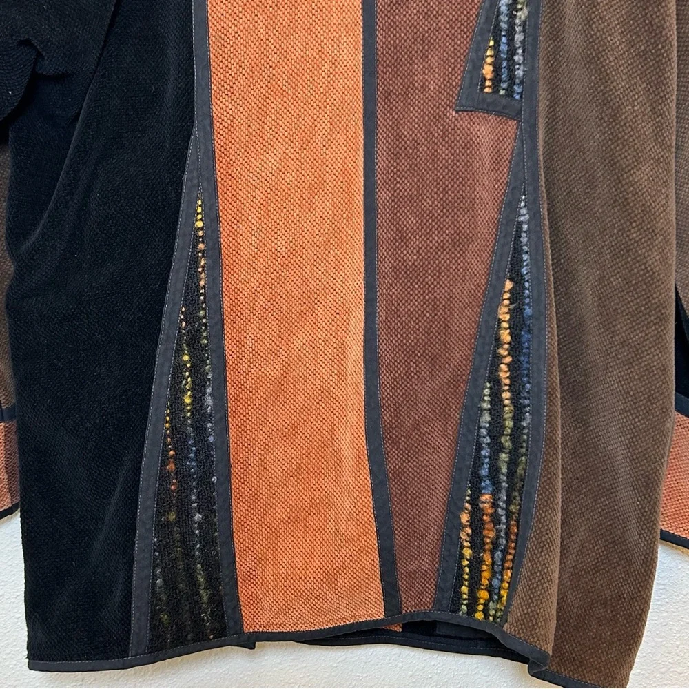 Vintage Annikki Karvinen Cotton Jacket S Hand Made Finland Art To Wear Boho - Picture 10 of 14